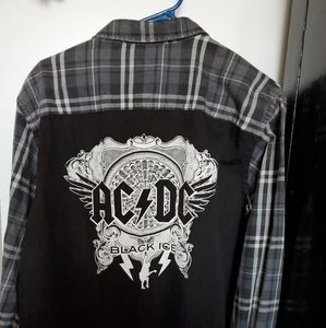 NWT Zara Man Men's Medium Button Front Shirt AC/DC